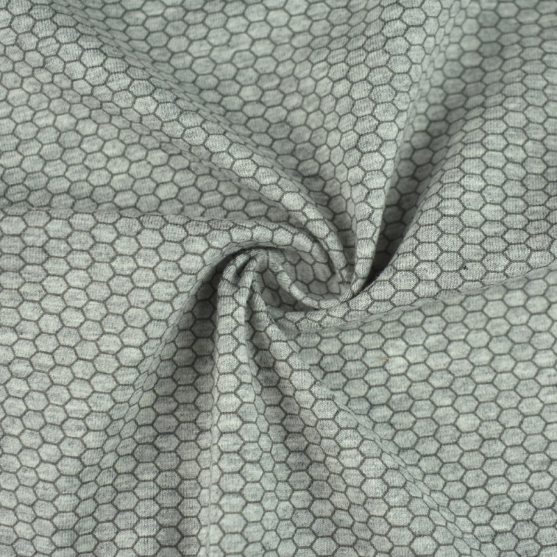 Bakteriostatischer Single-Jersey-Fußballstoff aus gestrickter Baumwolle mit Wabenmuster für Sport-T-Shirts