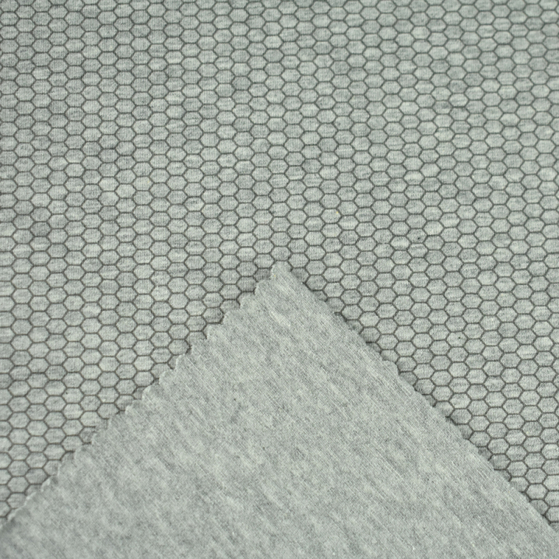 Bakteriostatischer Single-Jersey-Fußballstoff aus gestrickter Baumwolle mit Wabenmuster für Sport-T-Shirts