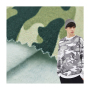 Hot sale fashion prints CVC 60/40 french terry fleece knit fabric for hoodie sweater AOP camouflage