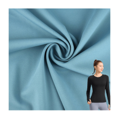 High precision 4 way stretch plain dyed Knitted 15 spandex 85 Polyester 50D Interlock Fabric for yoga wear 160gsm