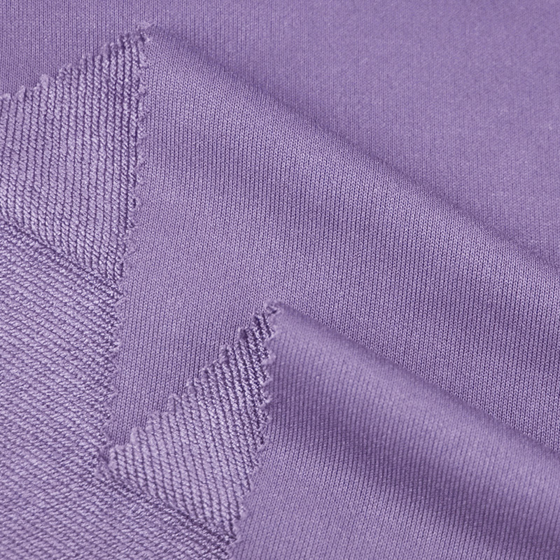 China factory solid textile cotton feel 100% polyester knitted french terry fleece fabric for hoodie coat