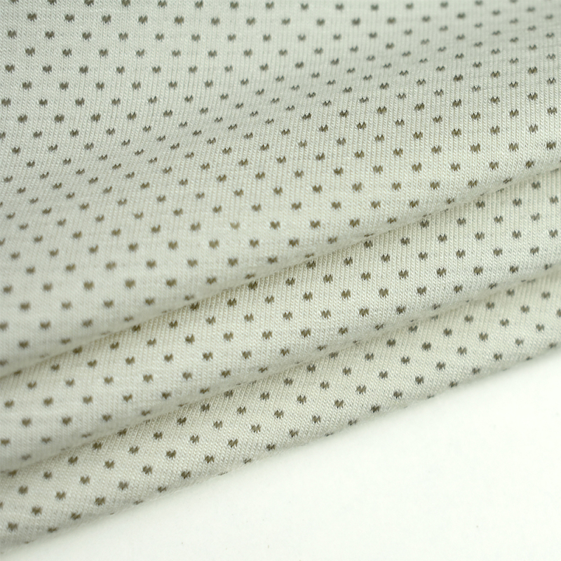 Knitting Manufacturer 40S rayon Copper fiber single jacquard mesh knit fabric for T-shirt