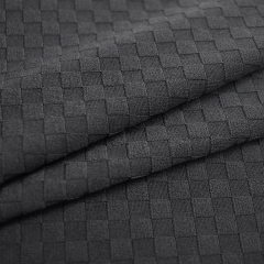 Quick dry 40D warp knitting 18 spandex stretch 82 nylon check jacquard yogawear fabric for t-shirt