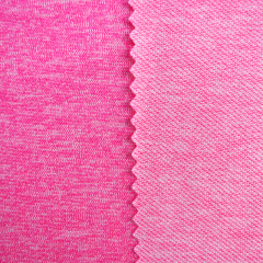 Fleece french terry cationic  polyester spandex fabric for  sportswear