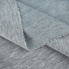 Imitation cotton 100% polyester knitted brushed french rib fabric for sportswear