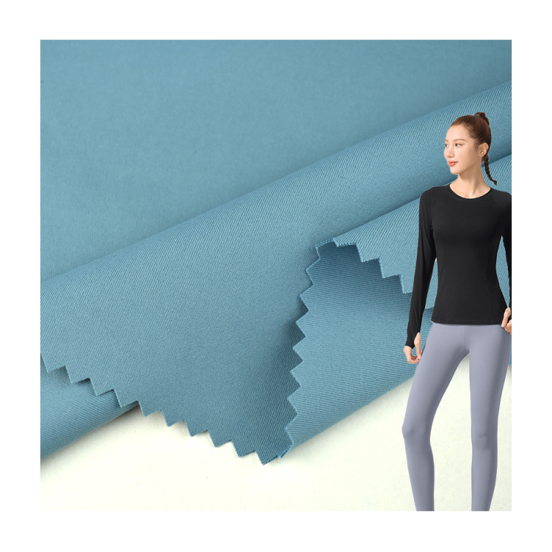50D Full dull 4 way stretch double faced textile polyester spandex zurich fabric for yoga wear 270gsm