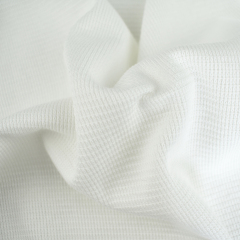 In stock solid dyed 2*2 waffle cotton knitted fabric for shirt sportswear 260gsm