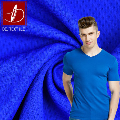 Plain dyed jersey knit bird eye fabric 4 way stretch for sports t shirt