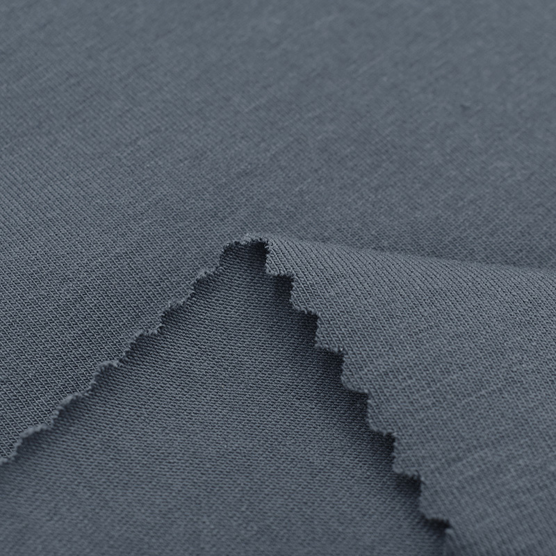 Recycled cotton single jersey solid knit fabric spandex textile suppliers GRS RCS eco friendly fabric
