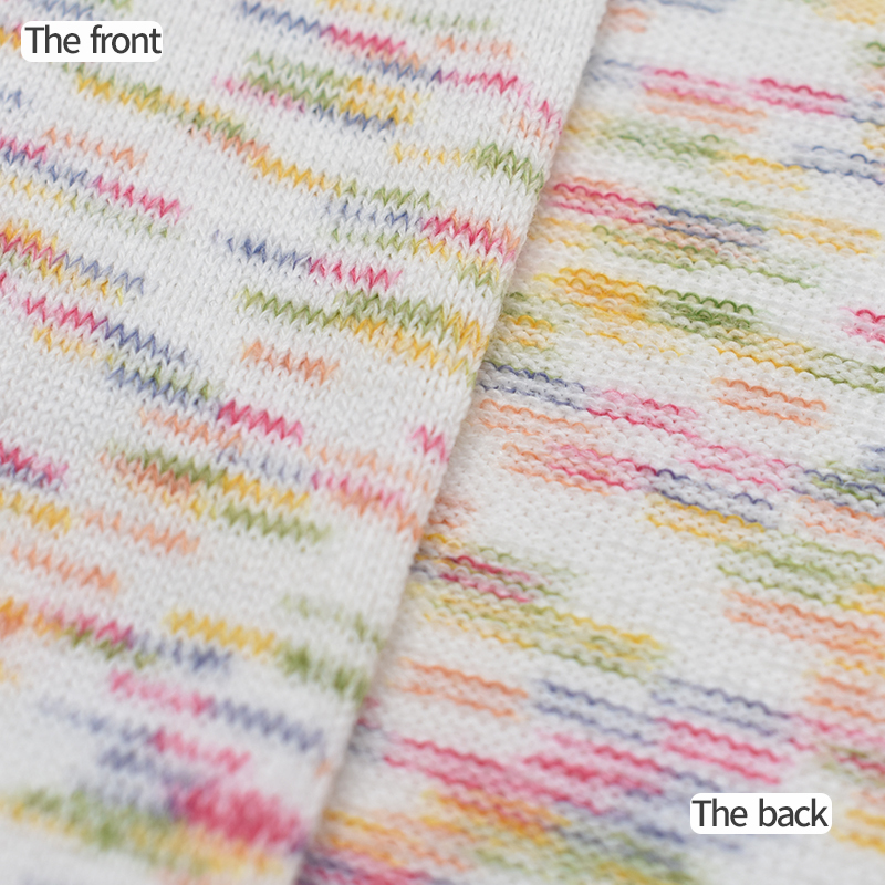 High quality Imitation cotton brushed polyester melange Hacci knitted jersey fabric for garment