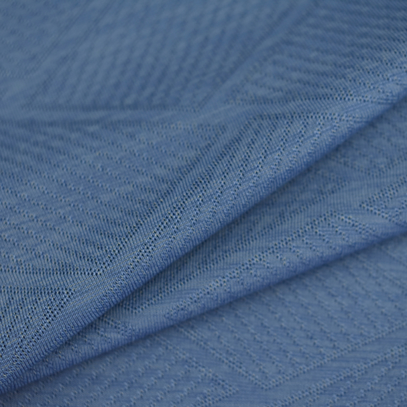 Wholesale Nylon Knit jacquard mesh polyester check fabric spandex for garment