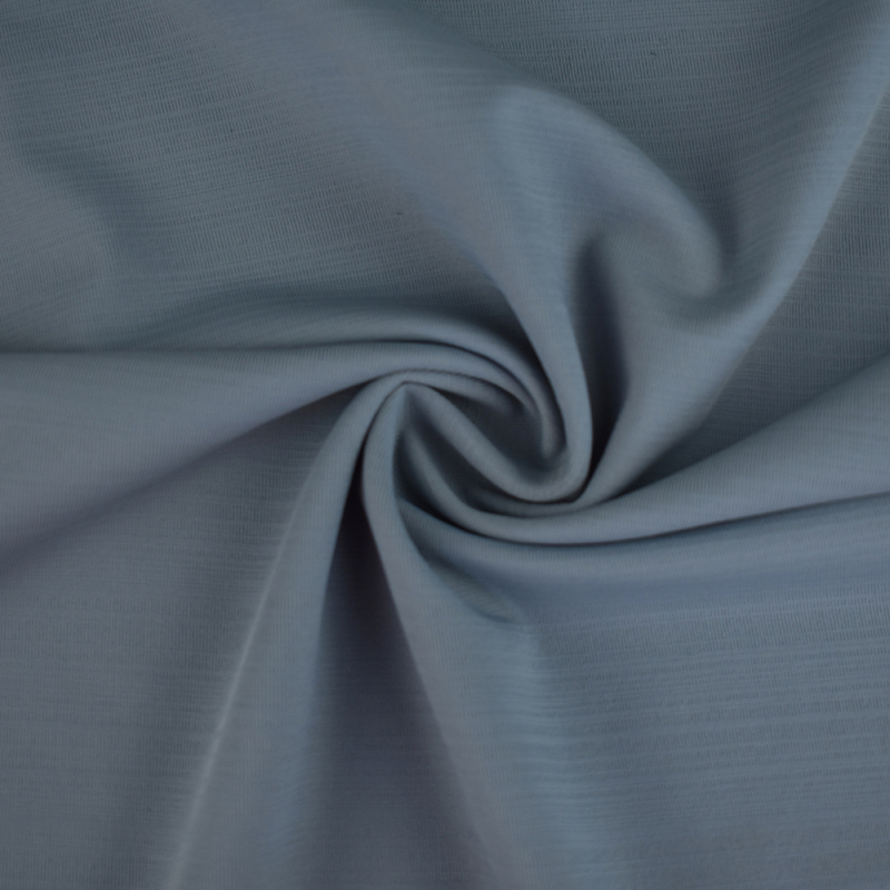 High elasticity cool feeling 88 nylon 12 spandex lycra slub style knitted single jacquard fabric for T-shirt 170gsm