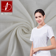 40S 100% cotton fabric single jersey white t shirt fabric quick dry wefr knitted fabric for underwear