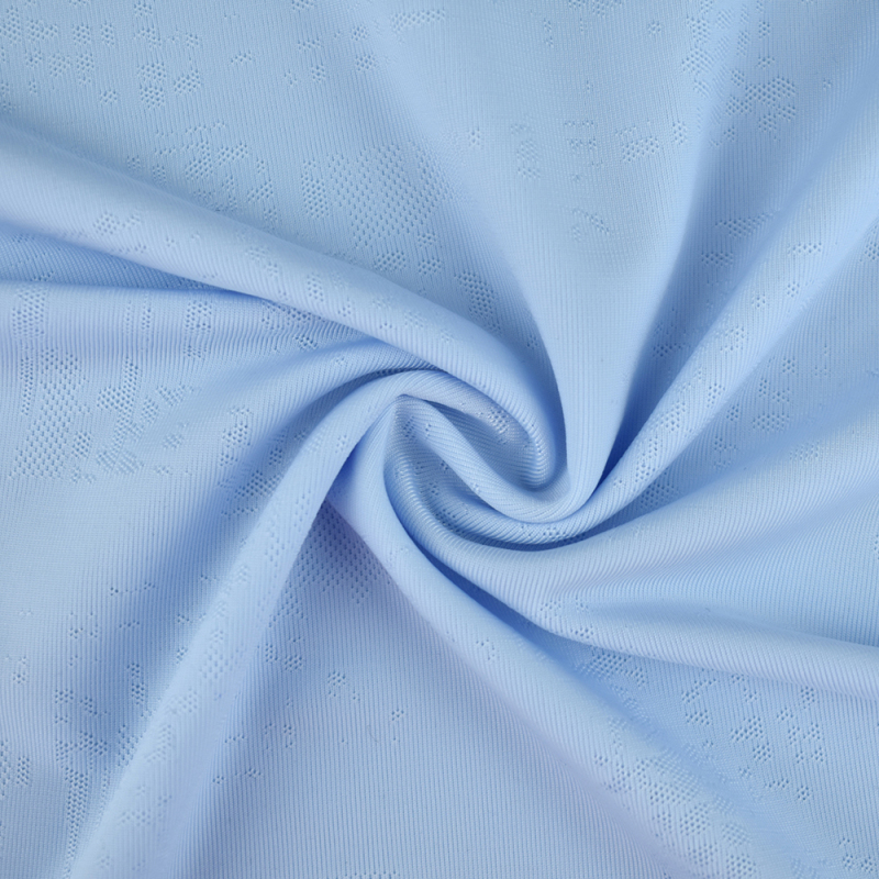 High elasticity Imitation burnt-out nylon spandex knitted jacquard fabric for T-shirt