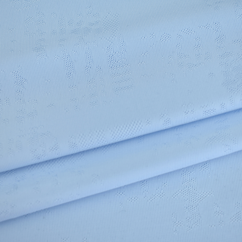 High elasticity Imitation burnt-out nylon spandex knitted jacquard fabric for T-shirt