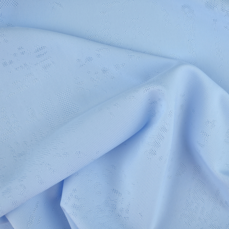 High elasticity Imitation burnt-out nylon spandex knitted jacquard fabric for T-shirt