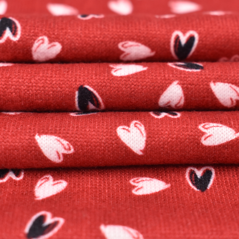 Fashion Imitation cotton like Single side polyester knitted printed Hacci fabric for dress