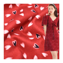 Fashion Imitation cotton like Single side polyester knitted printed Hacci fabric for dress