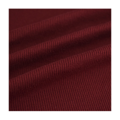 China factory 32S TC 2*2 cotton polyester stretch custom rib cuff knit fabric 350-400gsm