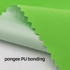 Knitted 230T taffeta pongee fabric 100% polyester With Pu Coating for protective garment  water resistant