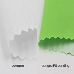 Knitted 230T taffeta pongee fabric 100% polyester With Pu Coating for protective garment  water resistant