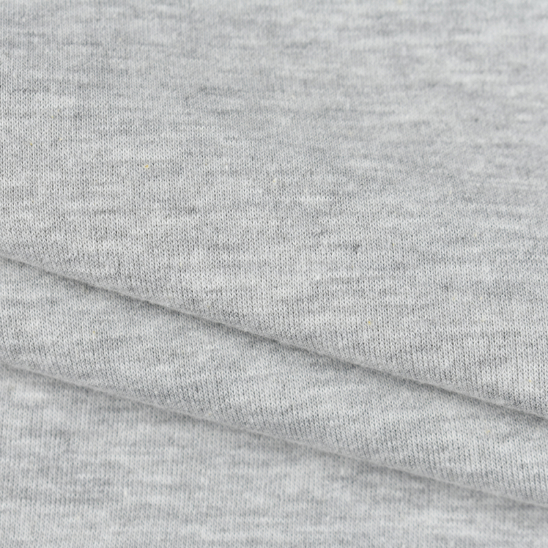 Ab Werk verfügbar 32s CVC 60 % Baumwolle 40 % Polyester gestrickter French-Terry-Fleecestoff Melange für Hoodie