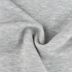 Factory stock available 32s CVC 60% cotton 40% polyester knitted French terry fleece fabric Melange for hoodie