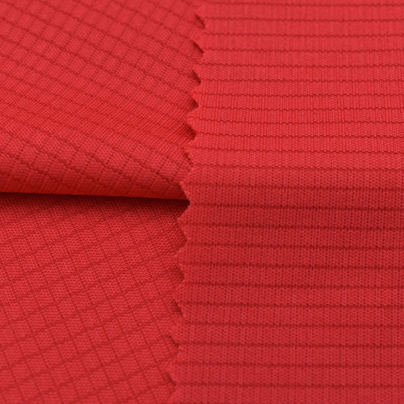 New arrival double jersey 100% polyester check fabric for t shirt sportswear