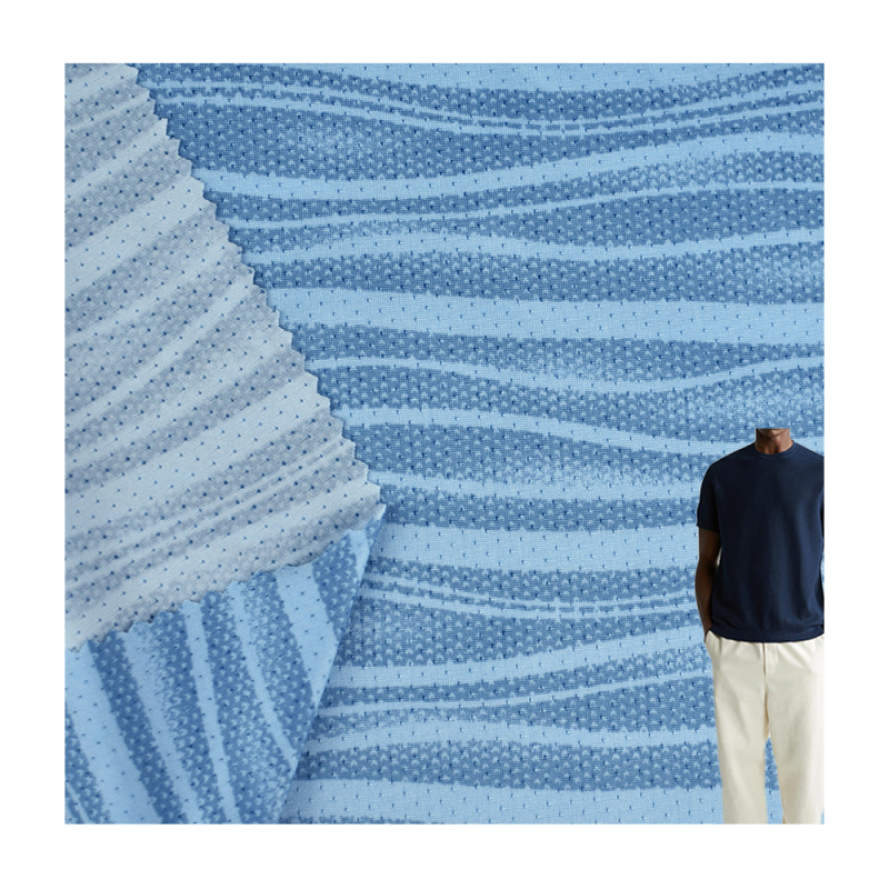 Fashion wicking stretch spandex Polyester Bird eye printed Mesh Knitted Fabric For sportswear