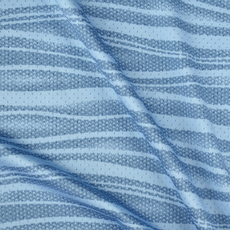 Fashion wicking stretch spandex Polyester Bird eye printed Mesh Knitted Fabric For sportswear