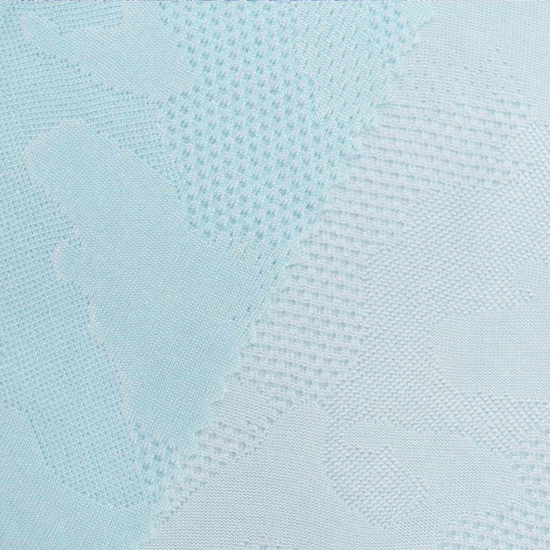 Breathable quick drying Single sided polyester stretch knitted jacquard mesh spandex fabric for T-shirt