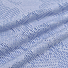 Breathable quick drying Single sided polyester stretch knitted jacquard mesh spandex fabric for T-shirt