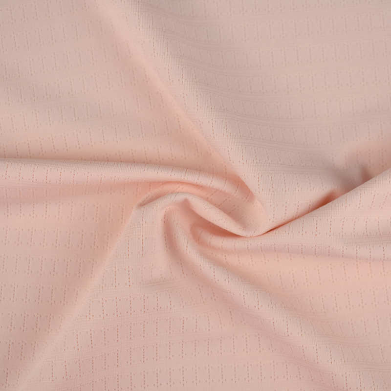 High quality horizontal stripe 90% nylon 10% spandex good stretch single jacquard knitted fabric for sports t-shirt