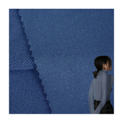Warm vertical bar style  spandex Acrylic Rayon polyester knitted fleece fabric for Bottomed shirt