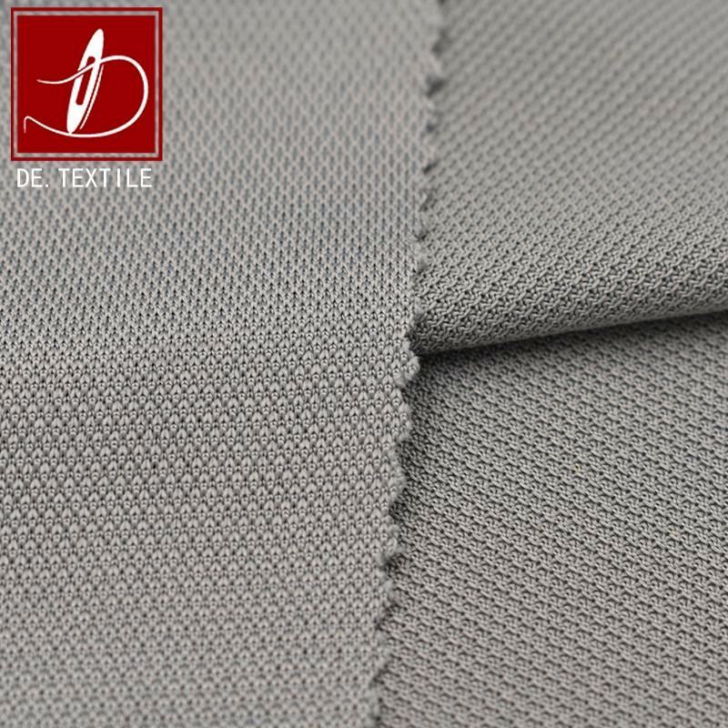 Mesh jacquard solid spandex nylon single jersey knitted fabric for t shirt