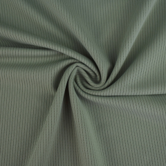 High stretch warp knitted nylon spandex vertical stripe jacquard fabric for yoga wear t-shirt