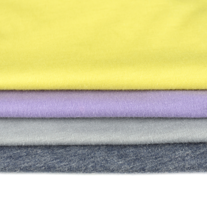 Cheap price ready goods TC knitted 65 polyester/ 35 cotton single jersey fabric for T-shirt lining