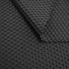 Moisture absorption dry fit honeycomb warp knitting spandex nylon jacquard fabric stretch for sportswear
