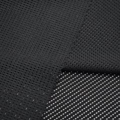 China factory breathable stretch warp knitting spandex nylon check jacquard sportswear mesh fabric for t-shirt