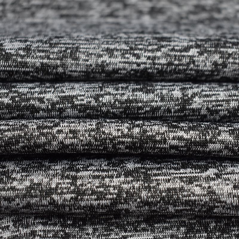 New arrivals yoga wear fabric yarn dyed grey M09 cationic spandex fabric single jersey dry-fit
