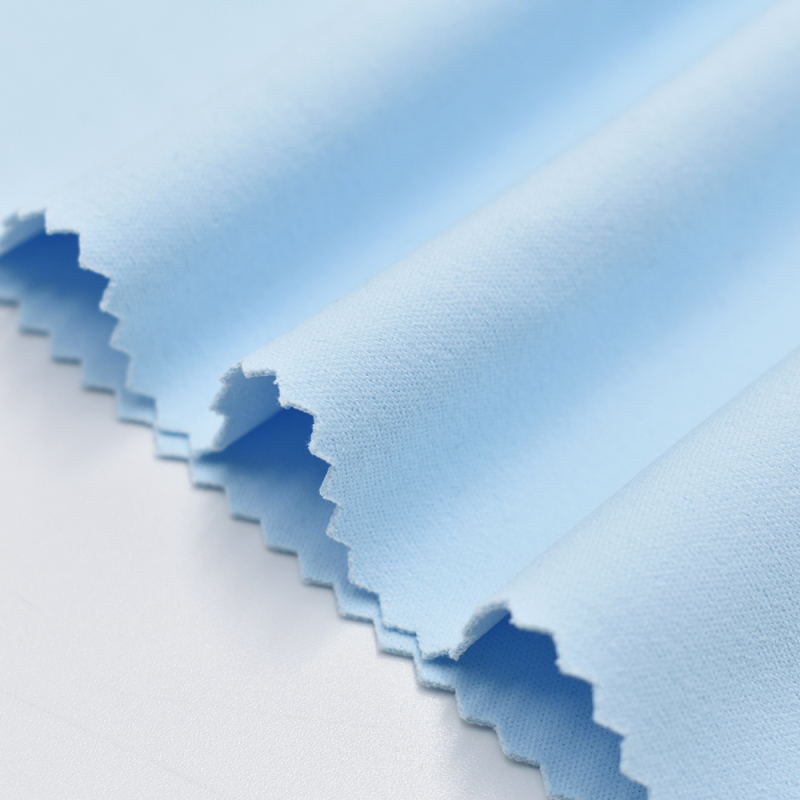 High elasticity 50S polyester spandex double sides Imitation cotton knitted zurich fabric for bottoming shirt