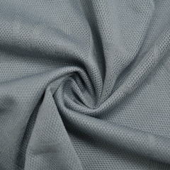 High quality quick dry polyester spandex single stretch hollowed out jacquard mesh fabric for T-shirt