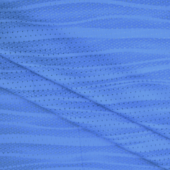 High elasticity cool feeling printed single jacquard mesh nylon fabric spandex for T-shirt 150gsm