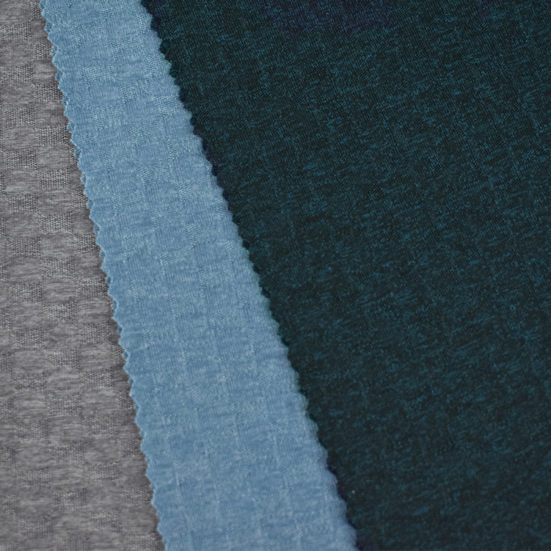 New fashion single check jacquard nylon polyester knitted spandex fabric for T-shirt 170gsm