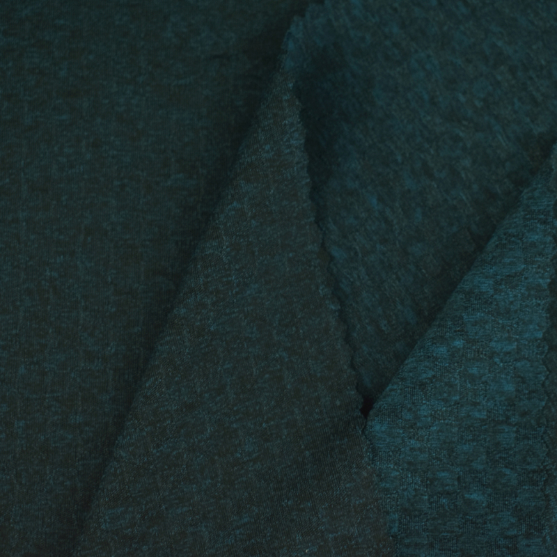New fashion single check jacquard nylon polyester knitted spandex fabric for T-shirt 170gsm