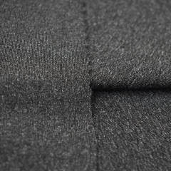 Wholesale quick dry yarn dyed dark gray cationic polyester spandex knitted jersey fabric for sportswear