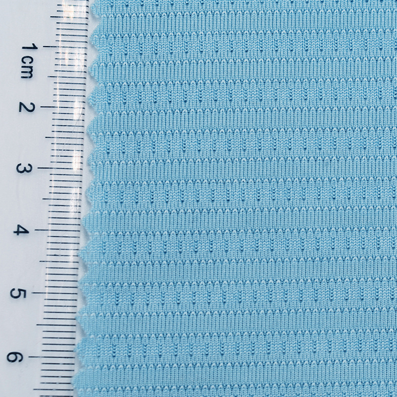 Hot sale 100% polyester jacquard knitted bullet hole mesh jersey fabric quick drying wicking T-shirt yoga cloth