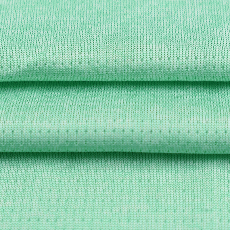 High quality breathable double face custom polyester stretch mesh jacquard knit spandex fabric