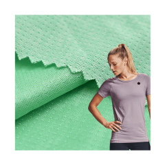 High quality breathable double face custom polyester stretch mesh jacquard knit spandex fabric