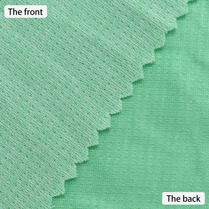 High quality breathable double face custom polyester stretch mesh jacquard knit spandex fabric